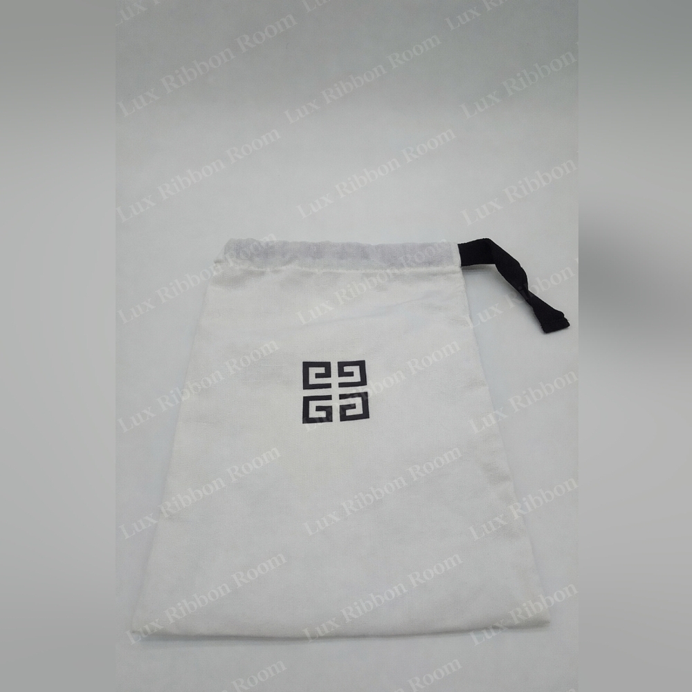 GIVENCHY White Cotton Dust Bag Drawstring Pouch 10.5x8 NWOT